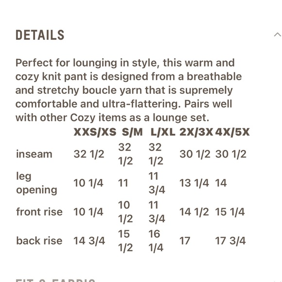 SKIMS COZY KNIT PANTS—DUSK. SIZE S/M. NWT - Picture 2 of 10